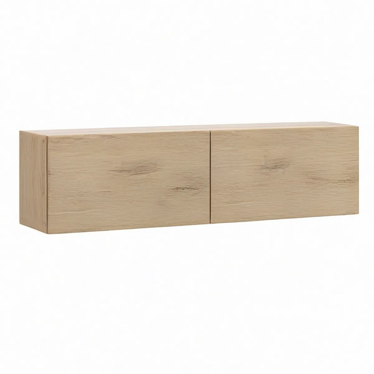 TV-Wandschrank aus Spanplatte in Eiche Natur, 120 × 30 × 30 cm, mit 2 Türen