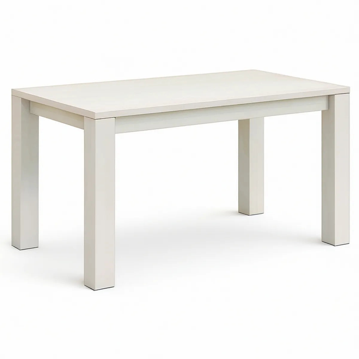 Rechteckiger Esstisch aus MDF, Weiss, 120 x 75 x 75 cm